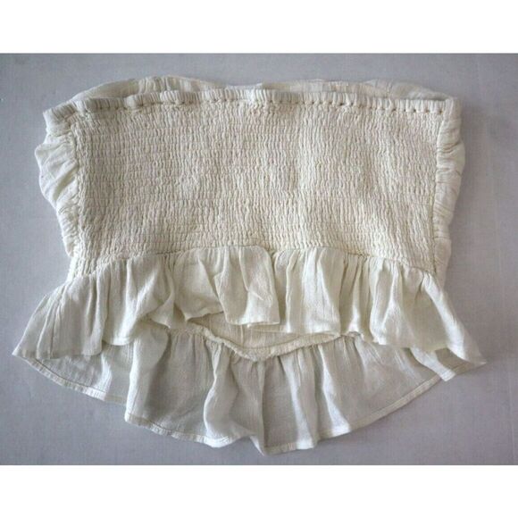 Free People OB1671740 Women's Sz L Ivory Fun In The Sun Sleeveless Cotton Top - Picture 2 of 5